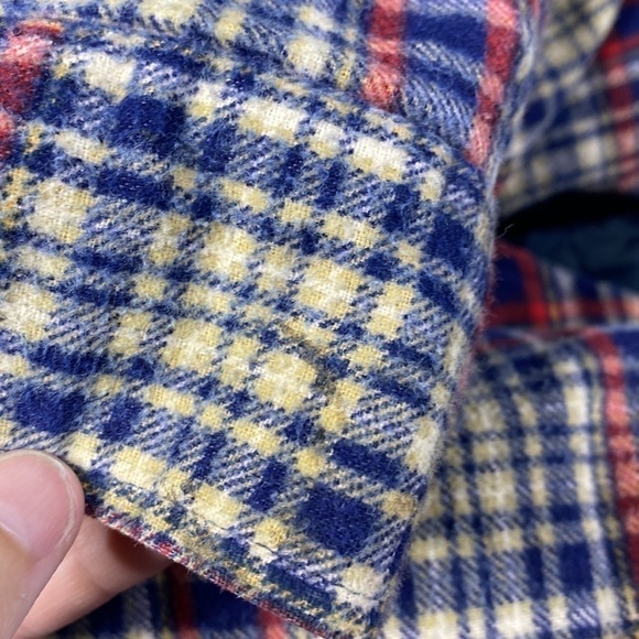Vintage The Men's Shop JCPenney Quilt Lined Flannel Button Up Shirt Shacket M - Picture 8 of 8